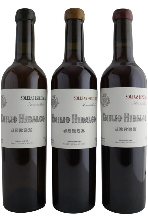 Estuche 3 Botellas Soleras Especiales Amontillado Emilio Hidalgo