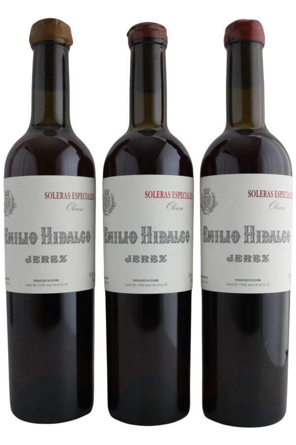 Estuche 3 Botellas Soleras Especiales Oloroso Emilio Hidalgo