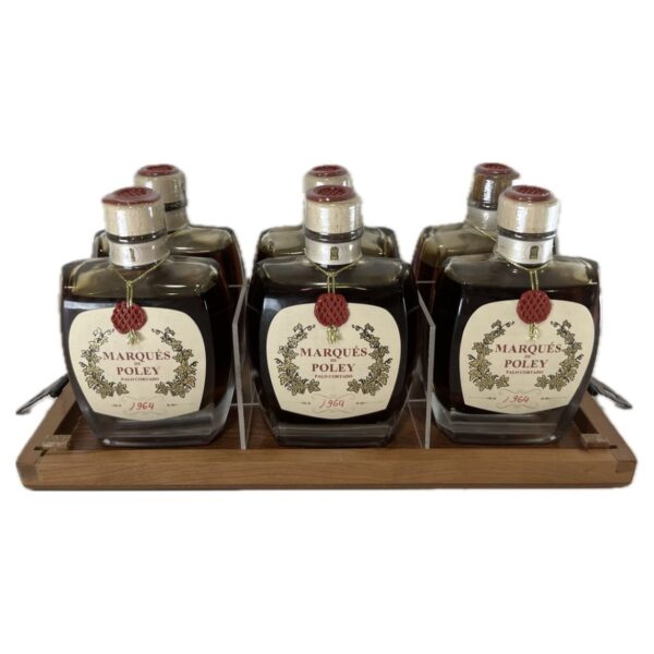 Estuche Toro Albalá 6 Petacas Marqués de Poley Palo Cortado 1964