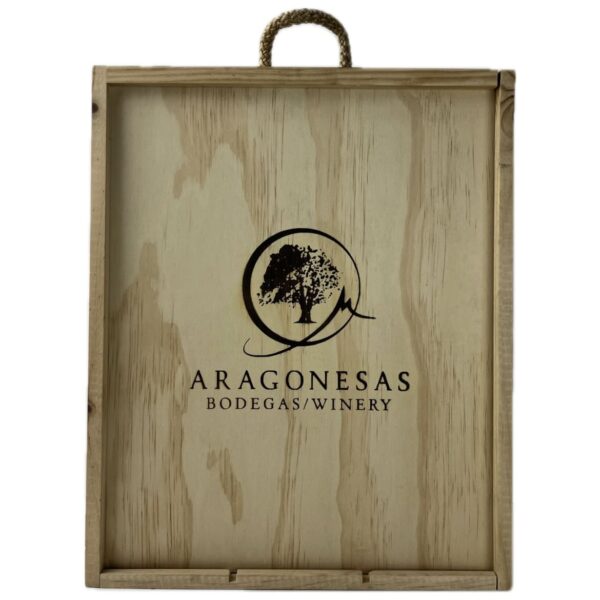 Caja de Madera 3 Botellas Bodegas Aragonesas